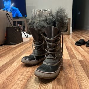 Sorel Fur Trim Joan of Arc Snow Boots